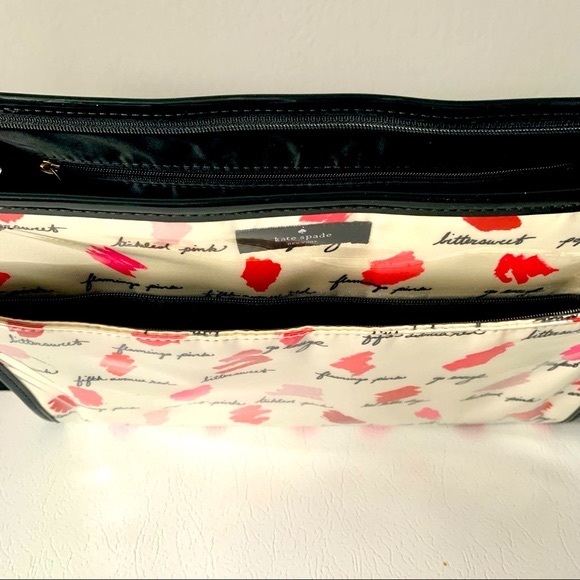 Kate Spade ♠️ Lipstick Smudge Makeup Bag Large - Picture 2 of 11